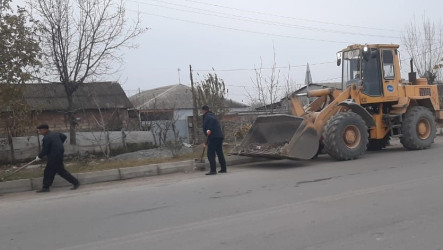 Rayonda abadlıq, təmizlik və suvarma arxlarının qazılması işləri davam etdirilir