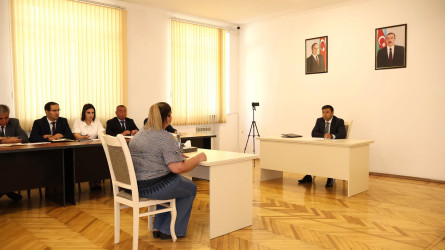 Göyçay Rayon İcra Hakimiyyətinin başçısı Orxan Mürsəlov növbəti vətəndaş qəbulu keçirib