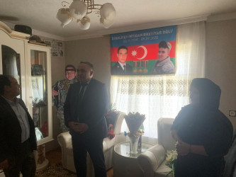 Göyçayda 44 günlük Vətən müharibəsi şəhidi İntiqam Şirəliyevin ailəsi ilə görüş keçirilib