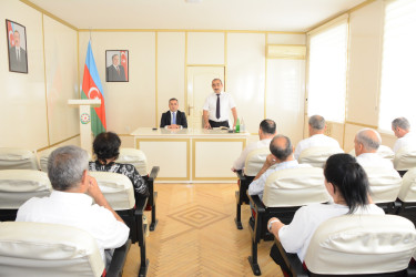 Göyçayda daşınmaz əmlak sahəsində mövcud qanunvericiliyin tələblərinin tətbiq olunması ilə əlaqədar iclas keçirilib