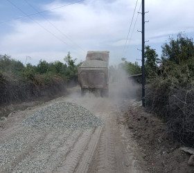 Bığır kənd yolunda təmir və işıqlandırma işləri aparılıb