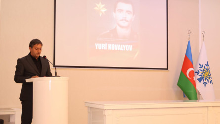 Göyçayda Azərbaycanın Milli Qəhrəmanı Yuri Kovalyovun xatirəsinə həsr edilmiş tədbir keçirilib