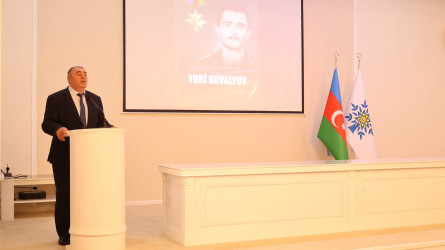 Göyçayda Azərbaycanın Milli Qəhrəmanı Yuri Kovalyovun xatirəsinə həsr edilmiş tədbir keçirilib