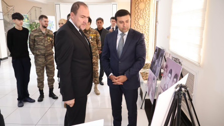 Göyçayda Azərbaycanın Milli Qəhrəmanı Yuri Kovalyovun xatirəsinə həsr edilmiş tədbir keçirilib