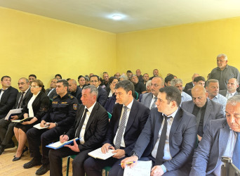Göyçay Rayon İcra Hakimiyyətinin başçısı Orxan Mürsəlov Cəyirli kənd sakinləri ilə səyyar qəbul keçirib