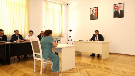 Göyçay Rayon İcra Hakimiyyətinin başçısı Orxan Mürsəlov növbəti vətəndaş qəbulu keçirib
