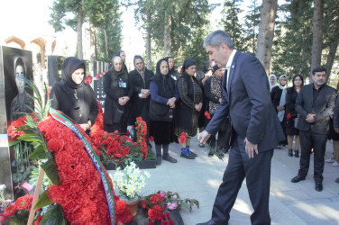 Göyçay Rayon İcra Hakimiyyətinin başçısı Natiq Ağayev Vətən müharibəsində şəhid olanların üçüncü ildönümü mərasimlərində iştirak etdi