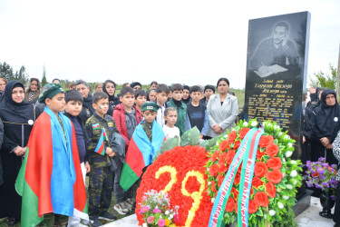 Vətən müharibəsi şəhidi Xəyyam Hüseynovun beşinci ildönümü qeyd edilib