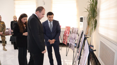 Göyçayda Azərbaycanın Milli Qəhrəmanı Yuri Kovalyovun xatirəsinə həsr edilmiş tədbir keçirilib