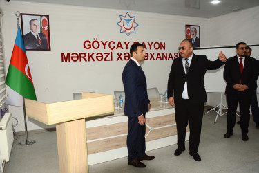 Rayon İcra Hakimiyyətinin başçısı Orxan Mürsəlov “Göyçay rayon Mərkəzi Xəstəxanası” publik hüquqi şəxsində  və Göyçay Təcili Təxirəsalınmaz Tibbi Yardım Stansiyasında olub