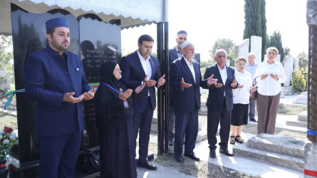 Göyçayda torpaqlarımızın azadlığı uğrunda canından keçən şəhidlərin məzarları ziyarət olunub
