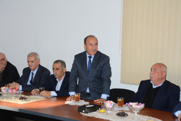 Göyçay Rayon İcra Hakimiyyətinin başçısı Orxan Mürsəlov rayon ağsaqqalları ilə görüşüb