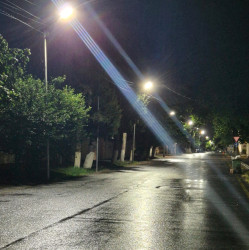 Göyçay şəhərində Nizami və Füzuli küçələrinin işıqlandırılması təmin edilib