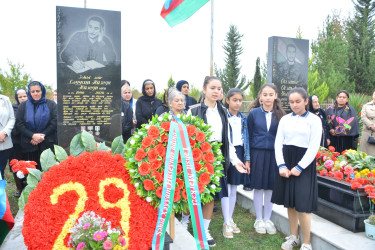 Vətən müharibəsi şəhidi Xəyyam Hüseynovun beşinci ildönümü qeyd edilib