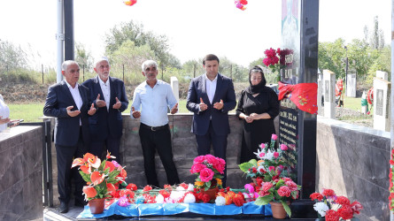 Göyçayda torpaqlarımızın azadlığı uğrunda canından keçən şəhidlərin məzarları ziyarət olunub