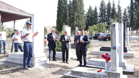 Göyçayda torpaqlarımızın azadlığı uğrunda canından keçən şəhidlərin məzarları ziyarət olunub