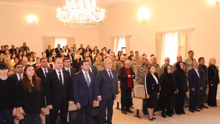 Göyçayda Azərbaycanın Milli Qəhrəmanı Yuri Kovalyovun xatirəsinə həsr edilmiş tədbir keçirilib