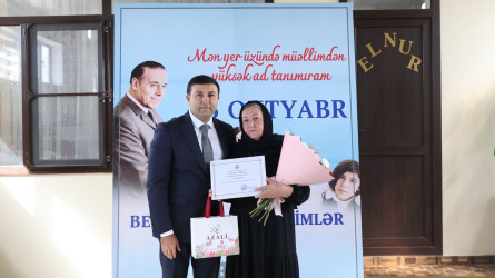 Göyçayda 5 oktyabr - Beynəlxalq Müəllimlər Günü şəhid Elnur Əliyevin evində qeyd olunub