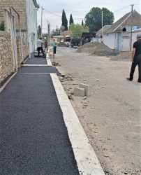 Göyçay şəhərində piyada səkilərinin yenidən qurulması işləri davam etdirilir