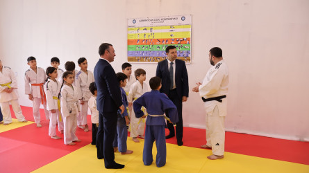 Rayon İcra Hakimiyyətinin başçısı Orxan Mürsəlov Göyçay Olimpiya İdman Kompleksində olub