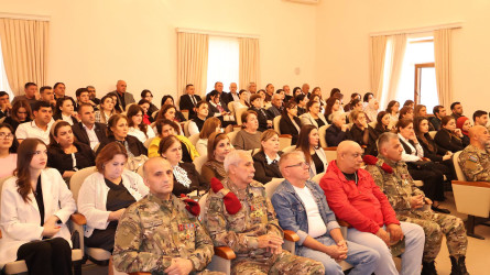 Göyçayda Azərbaycanın Milli Qəhrəmanı Yuri Kovalyovun xatirəsinə həsr edilmiş tədbir keçirilib
