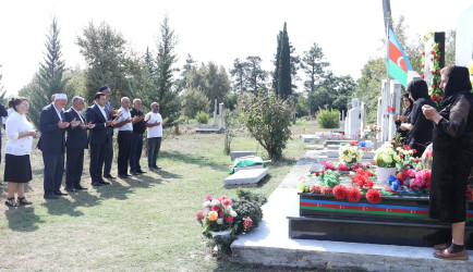 Göyçayda torpaqlarımızın azadlığı uğrunda canından keçən şəhidlərin məzarları ziyarət olunub