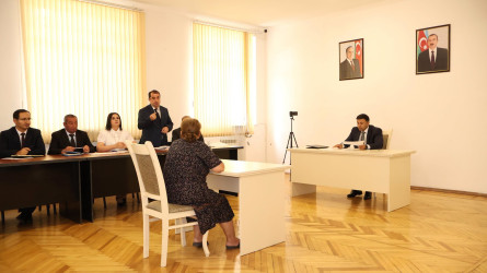 Göyçay Rayon İcra Hakimiyyətinin başçısı Orxan Mürsəlov növbəti vətəndaş qəbulu keçirib