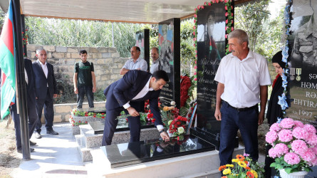 Göyçayda torpaqlarımızın azadlığı uğrunda canından keçən şəhidlərin məzarları ziyarət olunub
