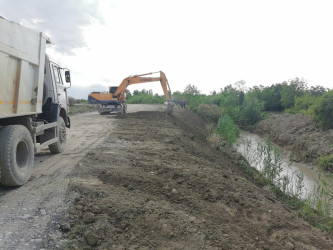 Rayonun Cırqurd kəndində sel sularının yaratdğı təhlükə aradan qaldırılıb