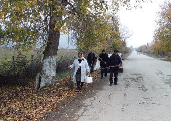 Rayonun kəndlərində mütəmadi olaraq təmizlik və abadlıq işləri aparılır