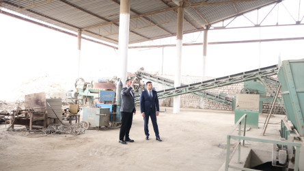 Göyçay Rayon İcra Hakimiyyətinin başçısı Orxan Mürsəlov “Kərpic-San LTD” müəssisəsində olub