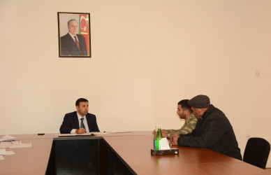 Rayon İcra Hakimiyyətinin başçısı Orxan Mürsəlov növbəti vətəndaş qəbulu keçirib