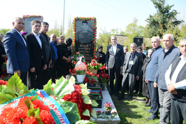 İcra Hakimiyyətinin başçısı şəhid Şəmistan Əzizovun üçüncü ildönümü mərasimində iştirak etdi