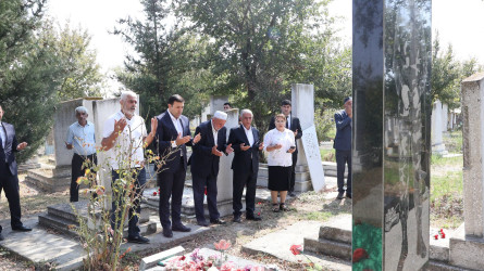 Göyçayda torpaqlarımızın azadlığı uğrunda canından keçən şəhidlərin məzarları ziyarət olunub