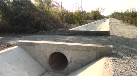 Göyçayda yeni beton kanal çəkilib