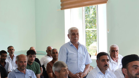 Göyçay Rayon İcra Hakimiyyətinin başçısı Orxan Mürsəlov Qaraman kəndində səyyar qəbul keçirib.