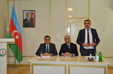 Göyçay rayonunda bitki mənşəli məhsulların ilkin istehsalçıları ilə qida təhlükəsizliyi qeydiyyatı mövzusunda görüş keçirilmişdir