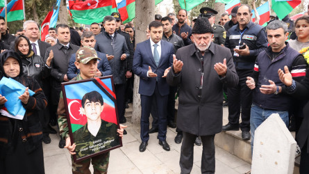 Birinci Qarabağ müharibəsində itkin düşmüş şəhid Babayev Vüqar Səlim oğlu Göyçay şəhər Şəhidlər Xiyabanında dəfn edilib