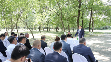 Göyçay Rayon İcra Hakimiyyətinin başçısı Orxan Mürsəlov Qaraxıdır kəndində səyyar qəbul keçirib