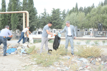 Şəhər qəbiristanlığının ərazisində təmizliklə bağlı iməclik keçirildi