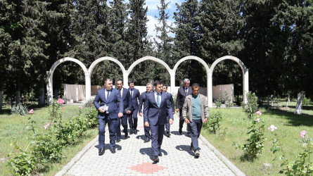 Rayon İcra Hakimiyyətinin başçısı Orxan Mürsəlov Əli Kərim adına şəhər parkına və Göyçay şəhər stadionuna baxış keçirib.