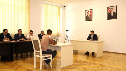 Göyçay Rayon İcra Hakimiyyətinin başçısı Orxan Mürsəlov növbəti vətəndaş qəbulu keçirib