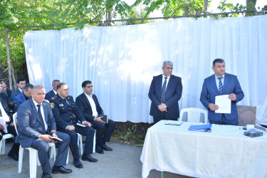 Göyçay rayonunun Şıxəmir kəndində sakinlərlə növbəti səyyar qəbul keçirilib