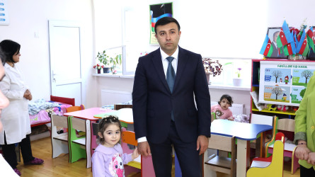 Göyçay Rayon İcra Hakimiyyətinin başçısı Orxan Mürsəlov şəhər 2 nömrəli və 11 nömrəli uşaq bağçalarında olub