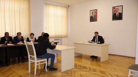 Rayon İcra Hakimiyyətinin başçısı Orxan Mürsəlov növbəti vətəndaş qəbulu keçirib