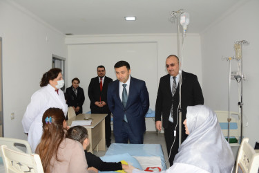 Rayon İcra Hakimiyyətinin başçısı Orxan Mürsəlov “Göyçay rayon Mərkəzi Xəstəxanası” publik hüquqi şəxsində  və Göyçay Təcili Təxirəsalınmaz Tibbi Yardım Stansiyasında olub