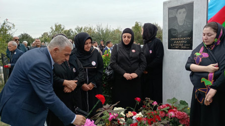 44 günlük Vətən Müharibəsinin Göyçaydan olan ilk şəhidi Zamiq Əhmədovun 5-ci ildönümü qeyd edilib