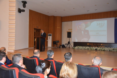 Azərbaycan xalqının Ümummilli lideri Heydər Əliyevin anadan olmasının 102 illiyi ilə əlaqədar  “Konstitusiya və Suverenlik İli” çərçivəsində “Milli Konstitusiyadan tam Suverenlik Zirvəsinə” mövzusunda ümumrayon müşavirəsi keçirilib
