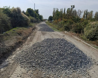 Bığır kənd yolunda təmir və işıqlandırma işləri aparılıb