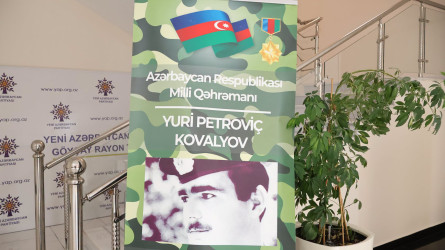 Göyçayda Azərbaycanın Milli Qəhrəmanı Yuri Kovalyovun xatirəsinə həsr edilmiş tədbir keçirilib